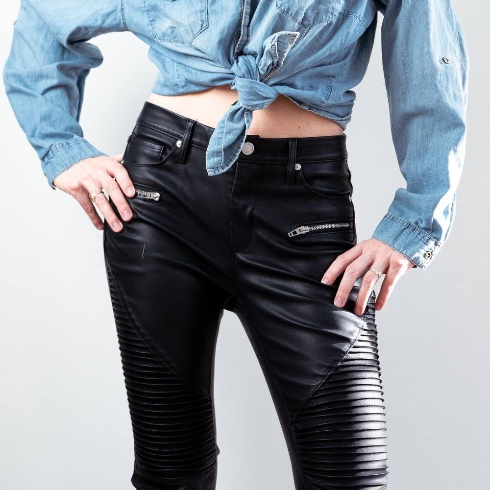 BLANK NYC leather Pants With Zippers Size 29 NWT